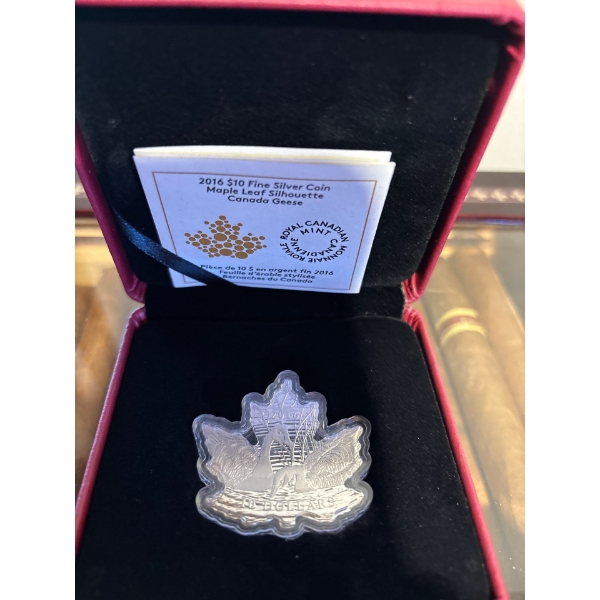 2016 $10 Maple Leaf Silhouette: Canada Geese - Pure Silver Coin