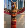 Image 2 : Hand Carved Small Indigenous Totem Pole H41" W28" D7" Amazing Collectable For Any Space. 