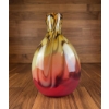 Image 4 : Hand-Blown Art Glass Vase, Multicolour Swirl, 21" Tall
