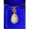 Image 1 : Franklin Mint Porcelain Easter Egg,  Gold Filled Chain 