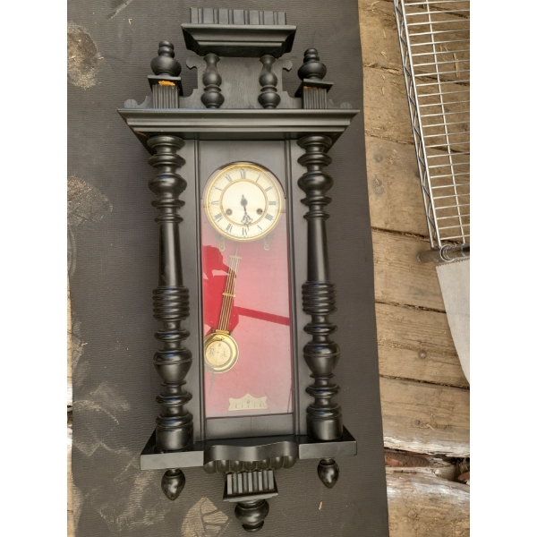 Black Antique Wall Clock (13.75" x 37" Inches)