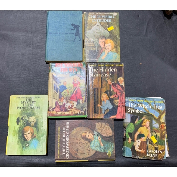 Collection of Nancy Drew Mystery Novels 1930-1970's (7 books)