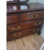 Image 3 : 7-Drawer Wood Dresser with Pivoting Triple Panel Mirror and Brass Hardware