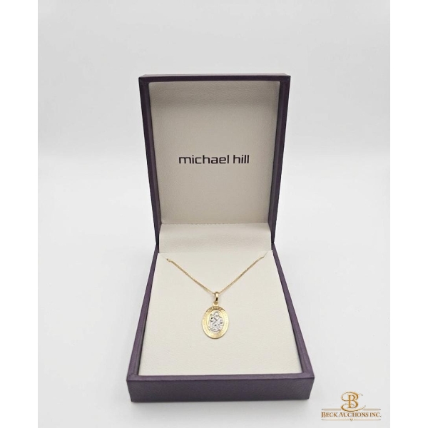 Sterling Silver Gold Plated St Christopher Pendant & Necklace