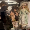 Delicately Crafted & Perfectly Polished Porcelain Doll Trio 13T - Black Gown