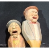 Image 2 : Anri Carved Wood Bottle Stoppers- Facing Front 2.5 T and 7/ 8 T 