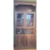 Image 1 : Lovely Vintage Wooden Cabinet w/ Glass Shelving (30W, 16D, 78T) Not Including Contents 