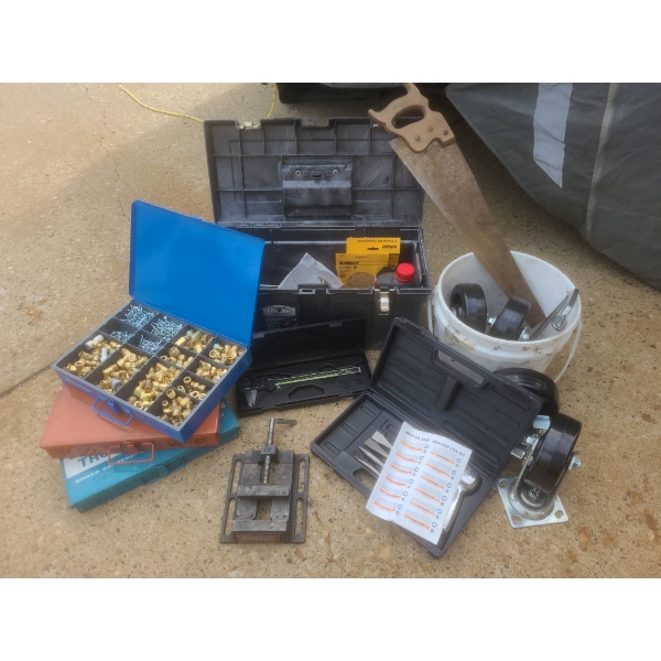 Workshop Tools: Air Hammer, Mitutoyo Caliper, Fasteners,
