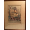 Image 4 : Ernest George's 1886 Framed Prints  Of City Streets-Vendors Outside A Market