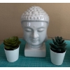 Image 2 : Contemporary White Home Decor Items  Buddah Head, Tea pot, Mini Faux Plants & Large Vase