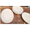 Image 6 : 8 Dinner Plates and 1 Serving Dish by Johnson Bros, Off White Color