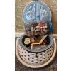 Image 4 : Medalta 2 - Antique Canister w/ Crafters Basket & Jar Of Buttons  