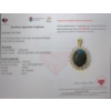 Image 3 : 4.0 ct Certified Sterling Silver w/ gold plating Emerald gemstone Pendant ($3,685 Appraisal)