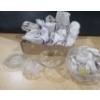 Image 1 : Assorted Glassware Including: Gold Edged Dish 6" Top, Squared Edge Bowl 8 " Top, 9 T and More!
