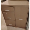 Image 1 : Short Filing Cabinet w/ 3 Drawers & Cupboard 29x18x33