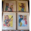 Image 2 : Four Framed Children Style Wall Art/ Decor for Kids Bedroom  9"w x 12" tall