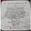 Image 2 : 1996 Canada Proof $2 Coin in Case