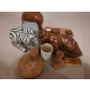 Image 1 : Wood Decor and Mosaic Vase: Elephant 12 W, 12 T, Vase 8.5 T, Polished Wood Bowl 16 X 11 and More!