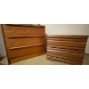 Image 1 : Gorgeous Mid Century Teak Dressing Table 34x18x35 w/ Small Bedside Chest Of Drawers