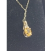 Image 2 : Pendant w/ Yellow Stone and 16" Chain Stamped .925