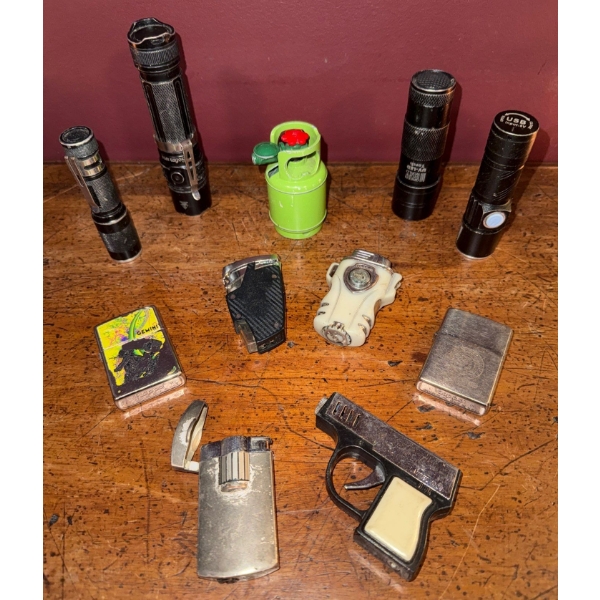 Refillable Lighters & Flashlight Collection