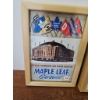 Image 4 : Framed Vintage Maple Leaf and Hockey Memorabilia with Vintage Glove
