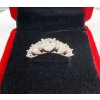 Image 1 : 3.6ct Round Moissanite Set with 5 Moissanite Stones Set in 925 Silver Ring - Size 7.5
