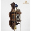 Image 2 : Mid-Century Wooden Wall Clock with Brass Weights and Pendulum