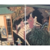 Image 14 : Two Asian Story Painted Panel Room Dividers- Each Divider: 60 W, 72 T- Designs on Both Sides 