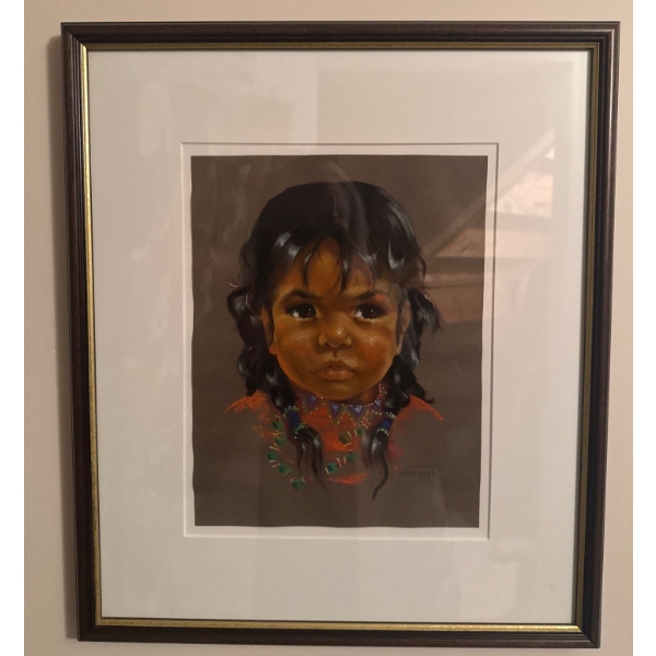 Dorothy Osburough - Portrait Of Indigenous Youth 15x18