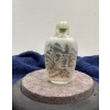 Image 2 : Hand Painted Glass Snuff Bottle with Spoon 3H