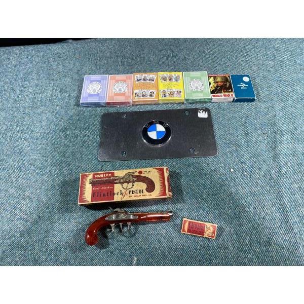 BMW License Plate, Political cards, Pistol