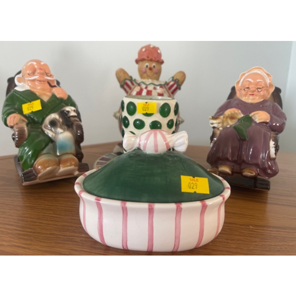 Ceramic Collection - Grandma & Grampa Rockers Candy Dish & More 6T
