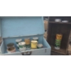 Image 1 : Vintage Tobacco and Syrup Tins with Convinient Wooden Boxes