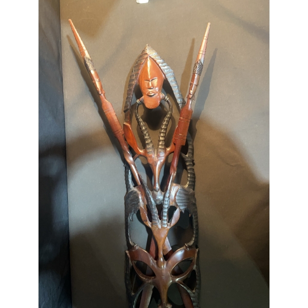 African Hand-Carved Wooden Mask