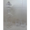 Image 4 : Waterford Kathleen Crystal Decantor 13"Tall w/ Heavy Cut Rocks Tumblers 