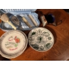 Image 3 : Antique silver plated brush set with plates from all over including SeaWorld and Hawaii and Oklahoma