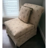 Image 2 : Upholstered Armless Slipper Accent Chair w/Tropical Pattern 29x34x36"tall
