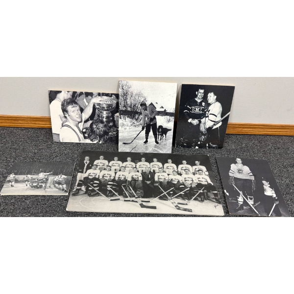 Vintage Black-and-White Hockey Photos, Various Scenes and Legends