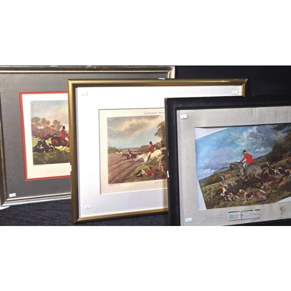 John Frederick Herring's Fox-Hunting Scenes, Gilbert Scott Wright Artwork - Measurements in Desc.  
