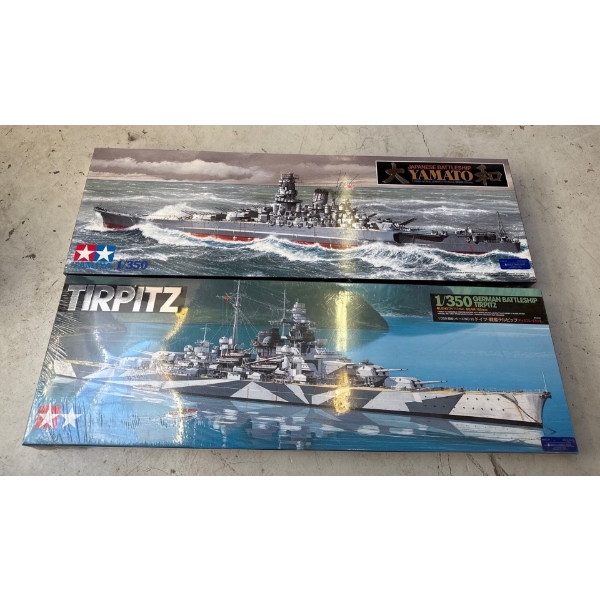 German Battleship Tirpitz 1/350 Sc, Japanese Battleship Yamato 1/350 Sc 