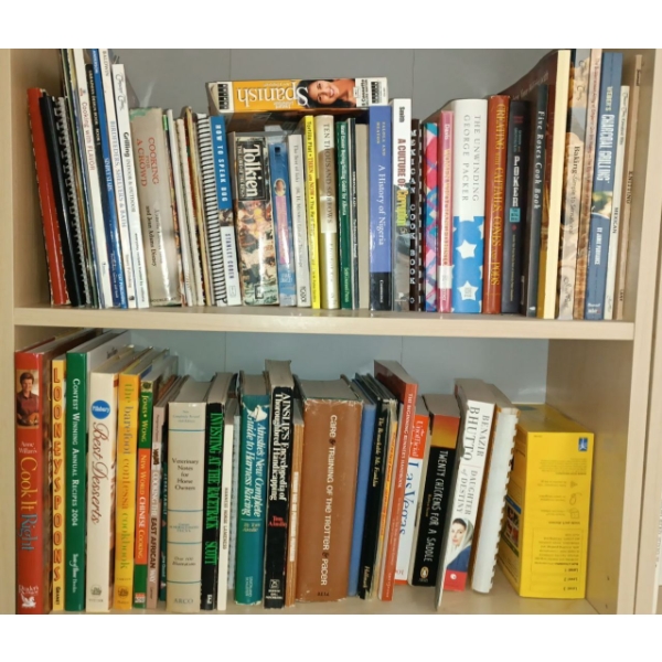 Two Shelves Of Assorted Books