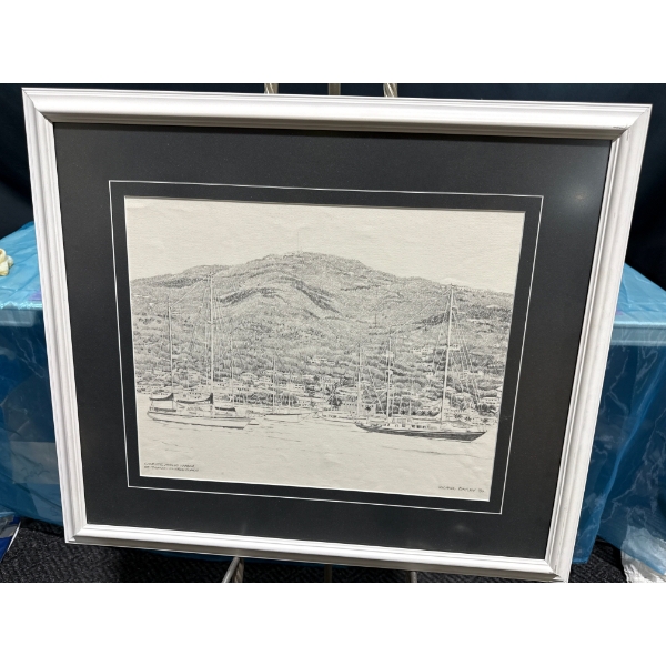 Michael Bayley "Charlotte Amalie Harbour St Thomas Virgin Islands" Print 25Wx21.5H
