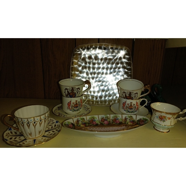 Collectible Tea Cups W/ Tray & More