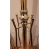 Image 4 : Brass Tone Coat Rack and Armchair with Upholstered Seat