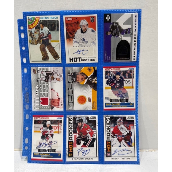 Binder Sleeve of NHL Cards - Various Years