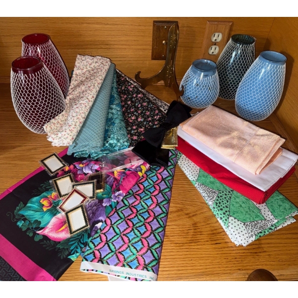 Creative Crafter's Pack - New Skeins Of Luxurious Fabric w/ Colorful Glass Vessels & more