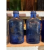 Image 3 : amazing selection of green Amber, blue large and medium apothecary embossed medicine bottles high va