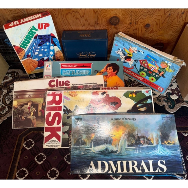 Claassic Board Games Staples - RISK Trivial Pursuit Clue Battleship & more