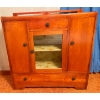 Image 2 : Very Old Well Cared For Solid Wood China Hutch Cabinet  38"w x 22"d 78" tall